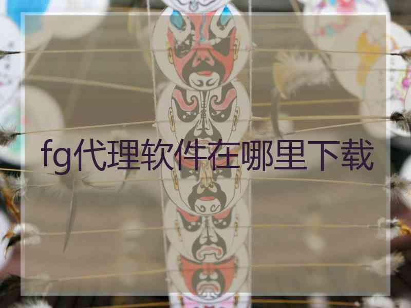 fg代理软件在哪里下载