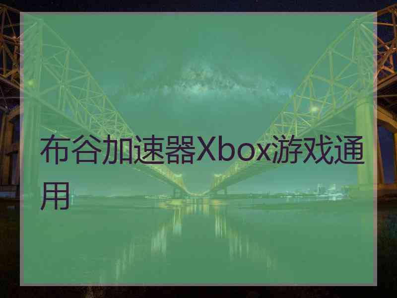 布谷加速器Xbox游戏通用