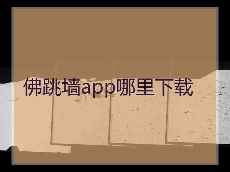 佛跳墙app哪里下载