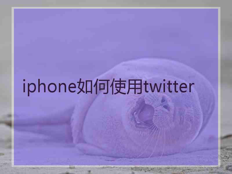iphone如何使用twitter
