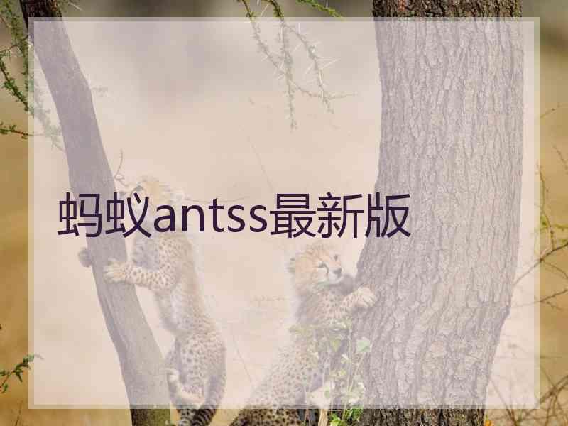 蚂蚁antss最新版