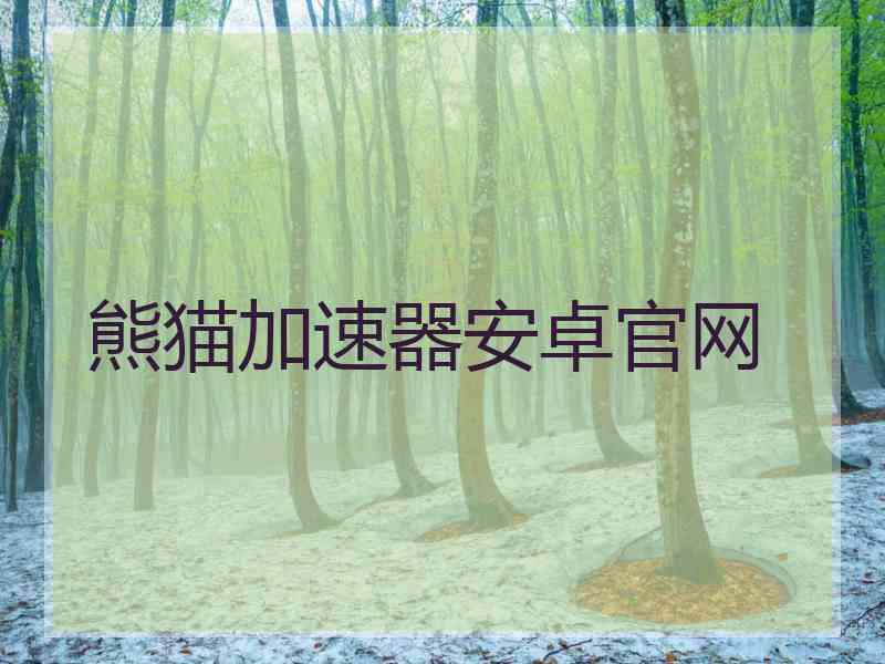 熊猫加速器安卓官网