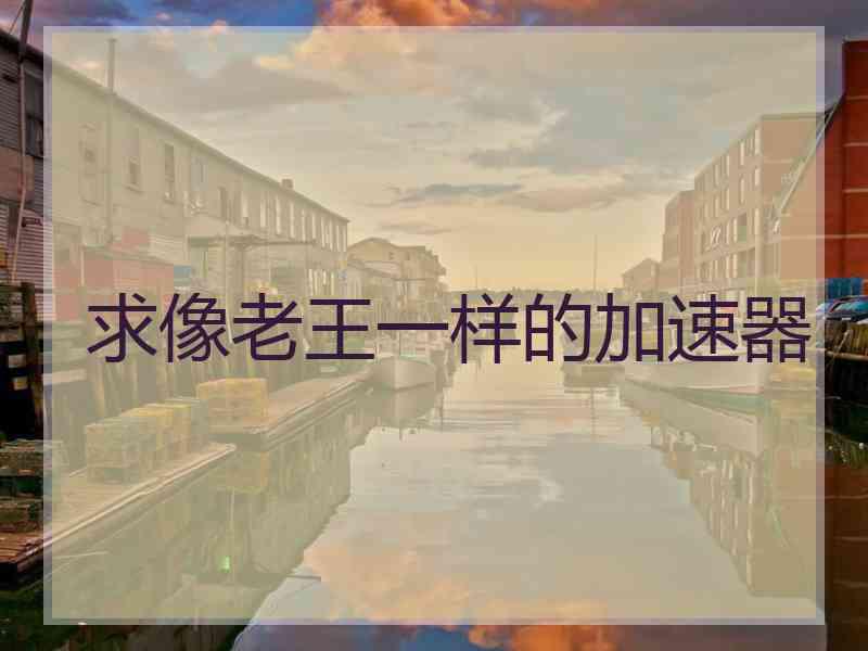求像老王一样的加速器