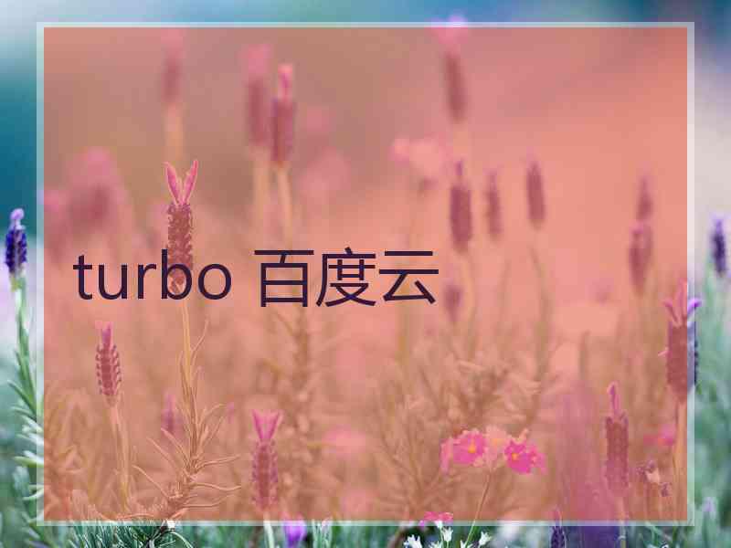 turbo 百度云