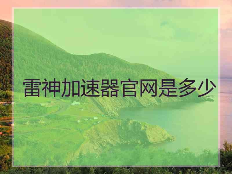 雷神加速器官网是多少