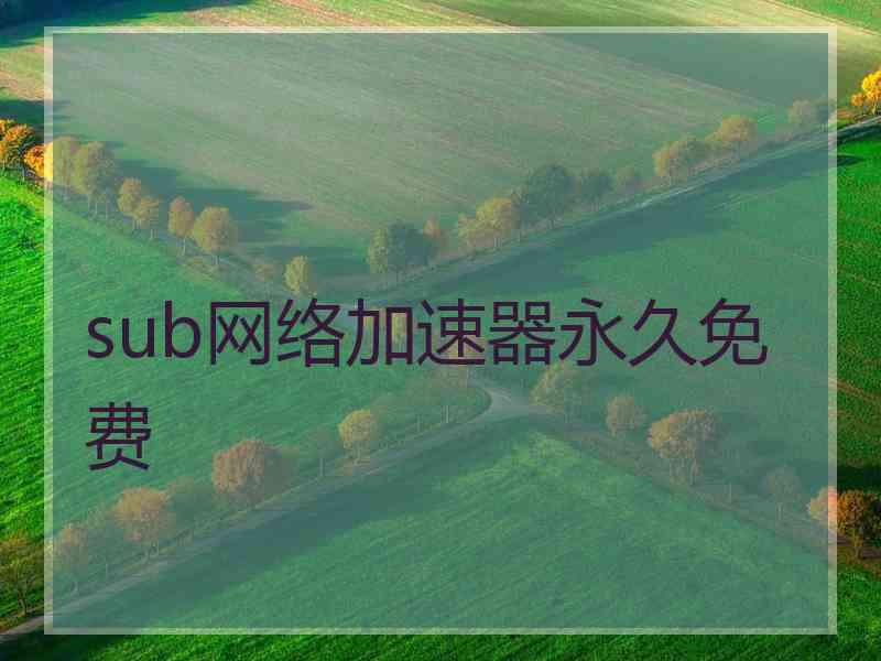 sub网络加速器永久免费
