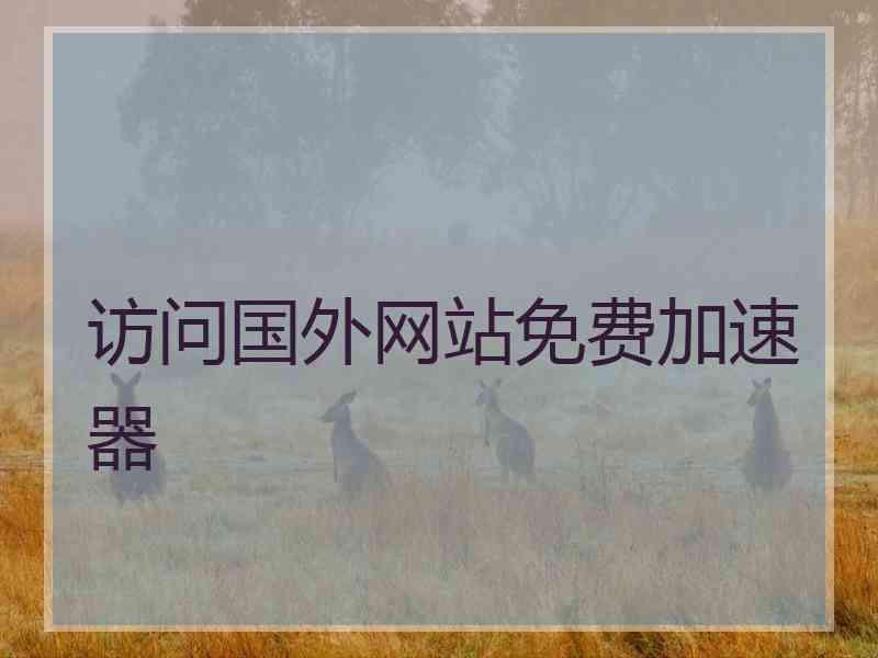 访问国外网站免费加速器
