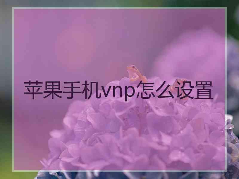 苹果手机vnp怎么设置
