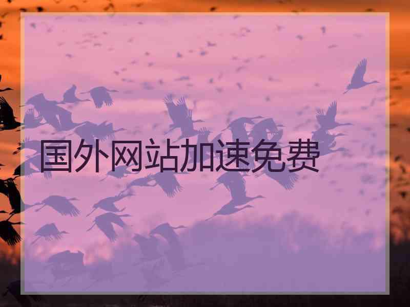 国外网站加速免费