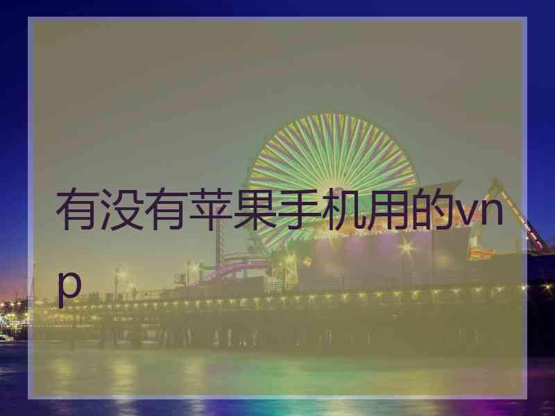 有没有苹果手机用的vnp