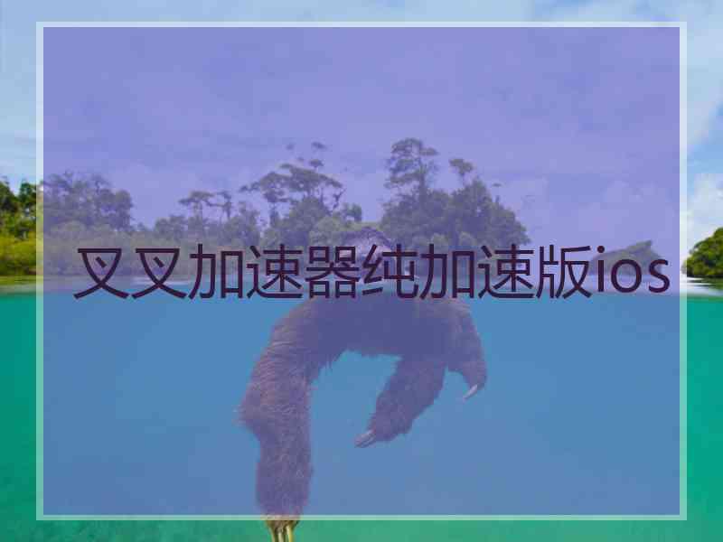 叉叉加速器纯加速版ios