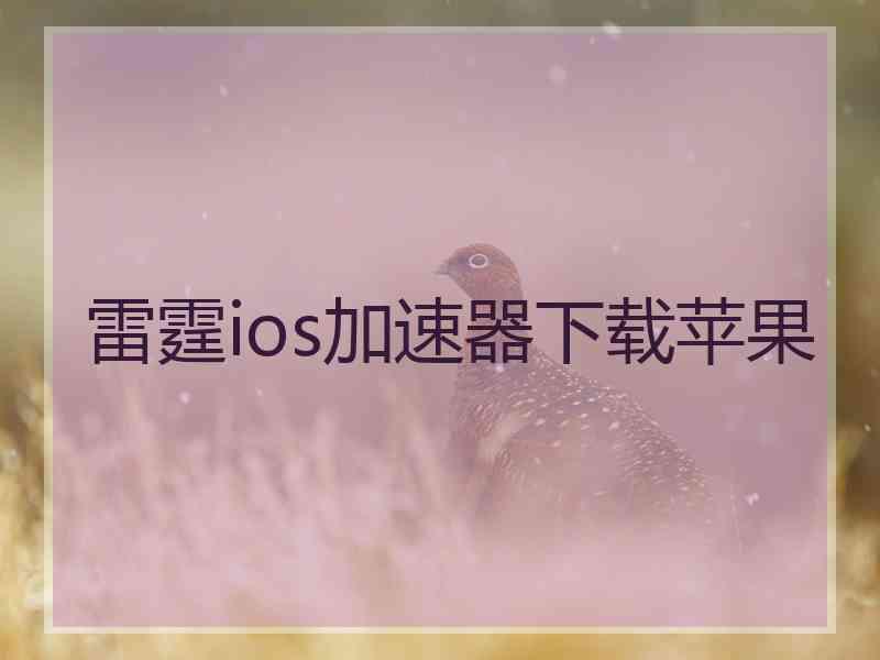 雷霆ios加速器下载苹果