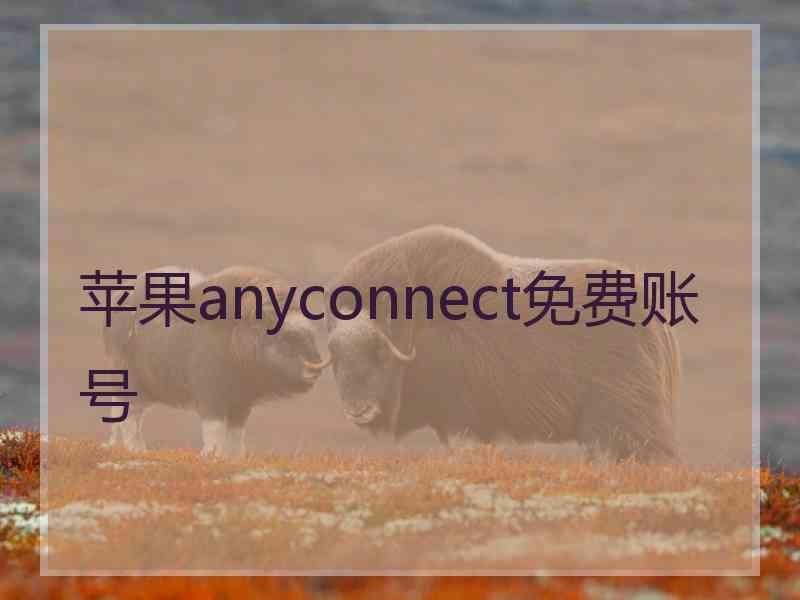 苹果anyconnect免费账号