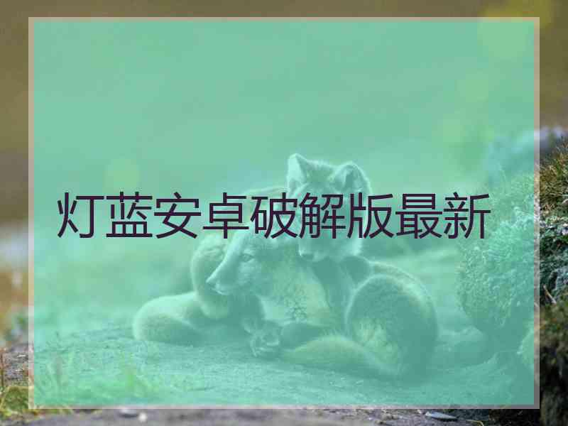 灯蓝安卓破解版最新
