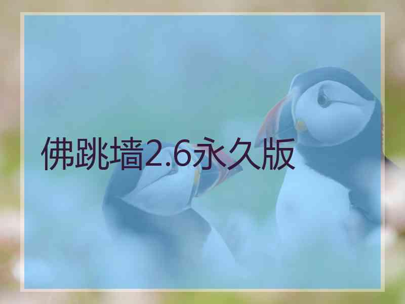佛跳墙2.6永久版