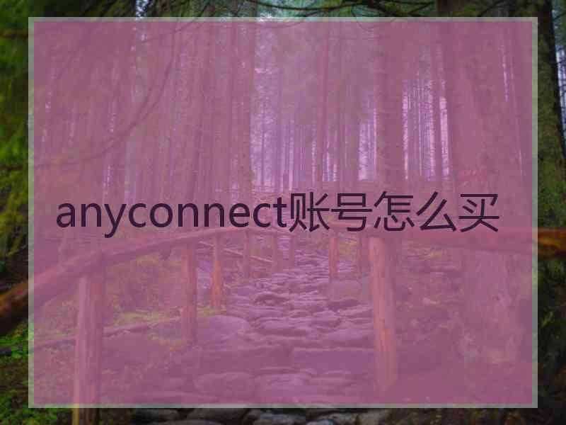 anyconnect账号怎么买