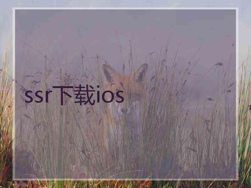 ssr下载ios