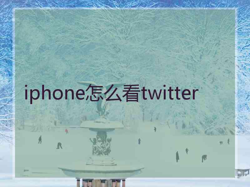 iphone怎么看twitter
