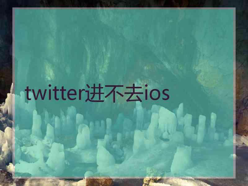 twitter进不去ios