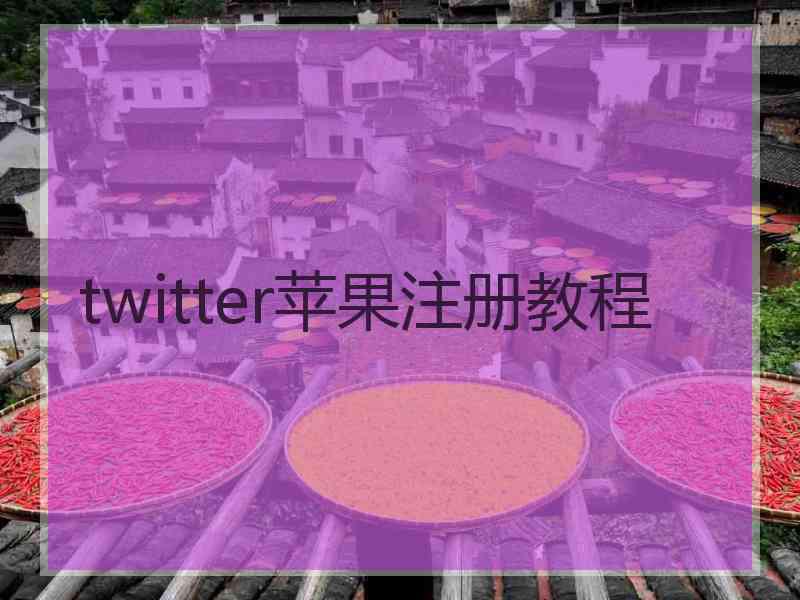 twitter苹果注册教程