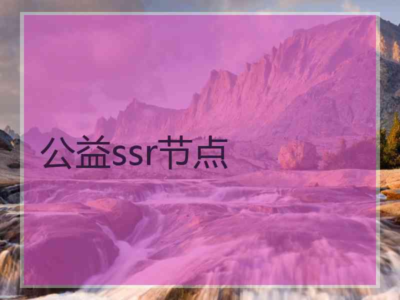 公益ssr节点