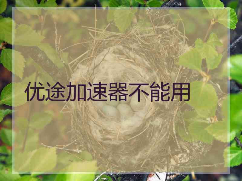 优途加速器不能用