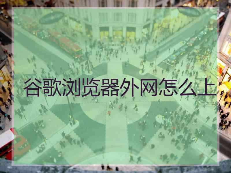谷歌浏览器外网怎么上
