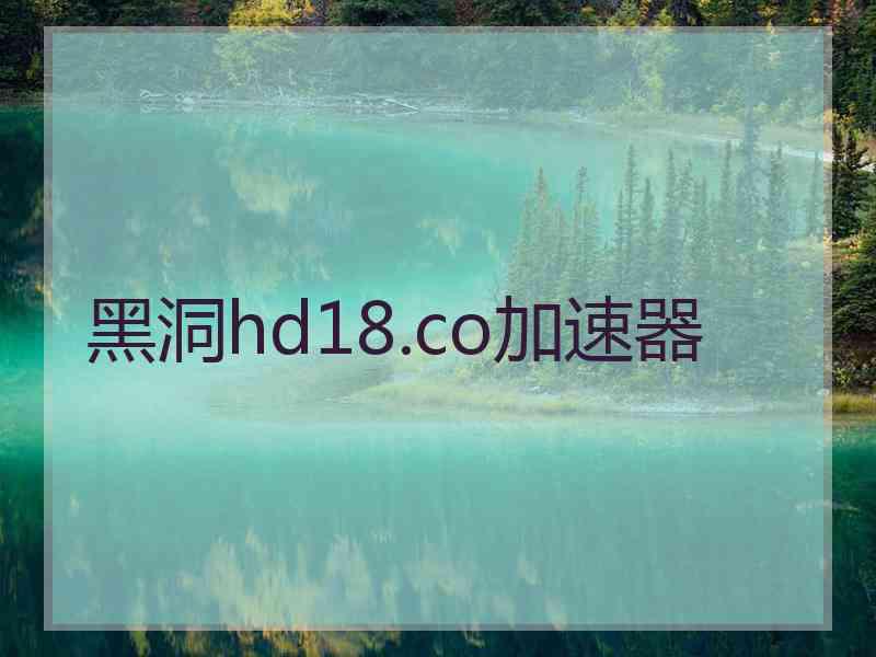 黑洞hd18.co加速器