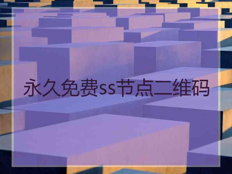 永久免费ss节点二维码
