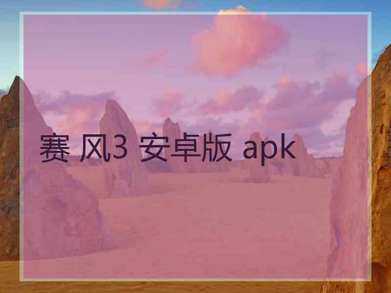 赛 风3 安卓版 apk