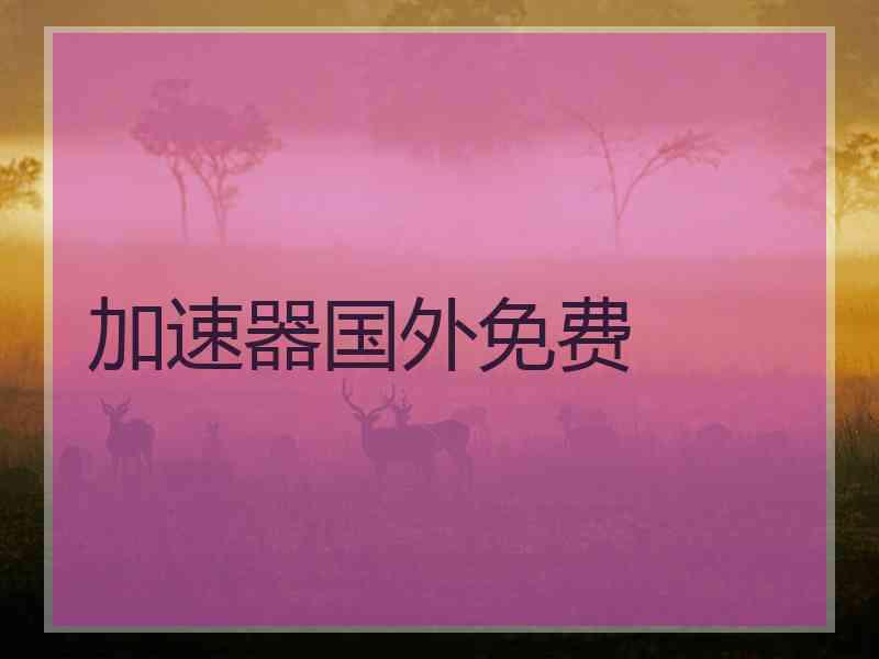 加速器国外免费