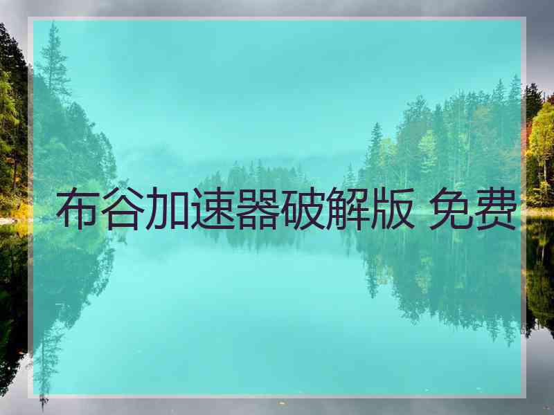 布谷加速器破解版 免费