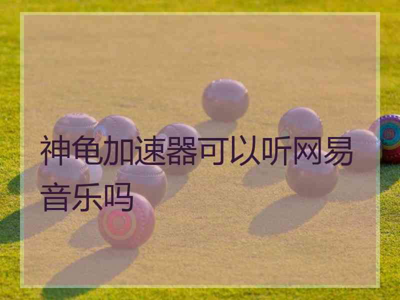神龟加速器可以听网易音乐吗