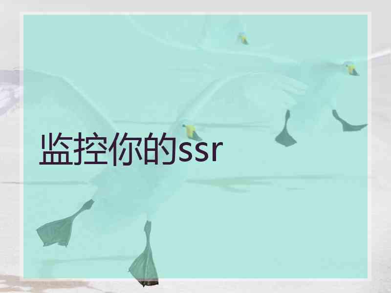 监控你的ssr