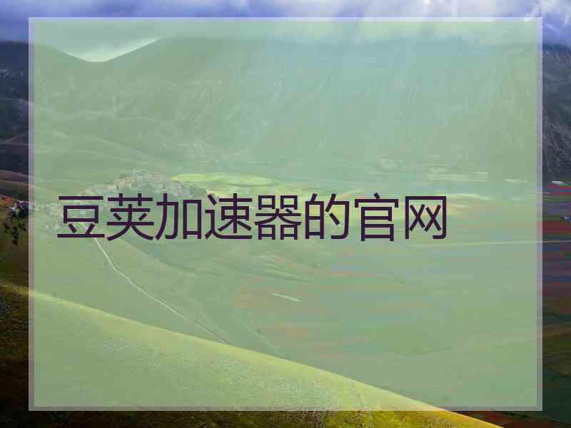 豆荚加速器的官网