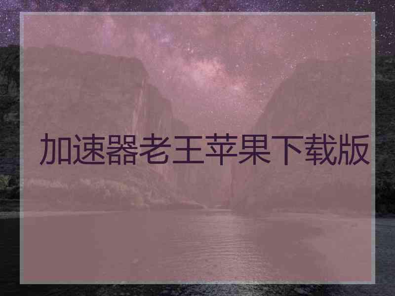 加速器老王苹果下载版
