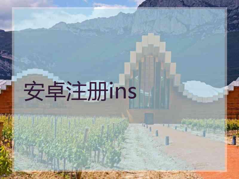安卓注册ins