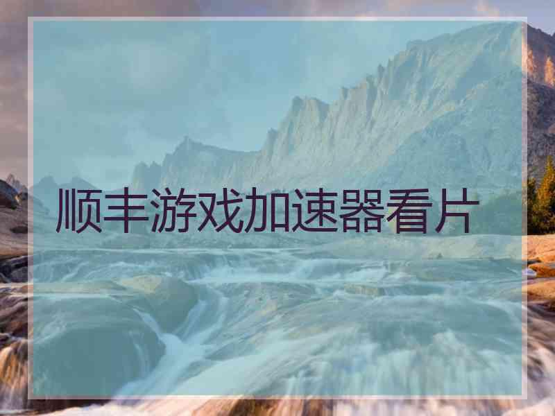 顺丰游戏加速器看片
