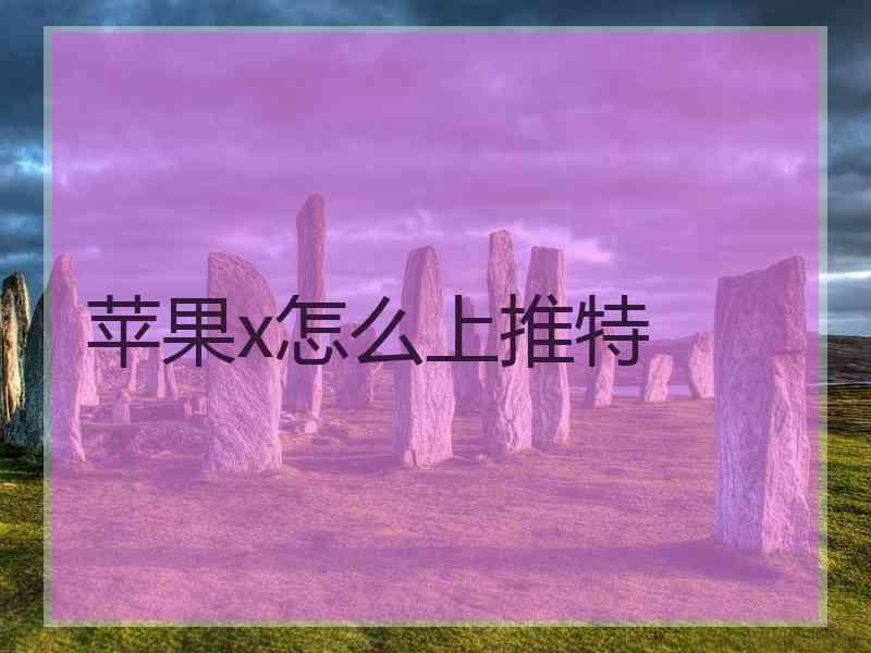苹果x怎么上推特