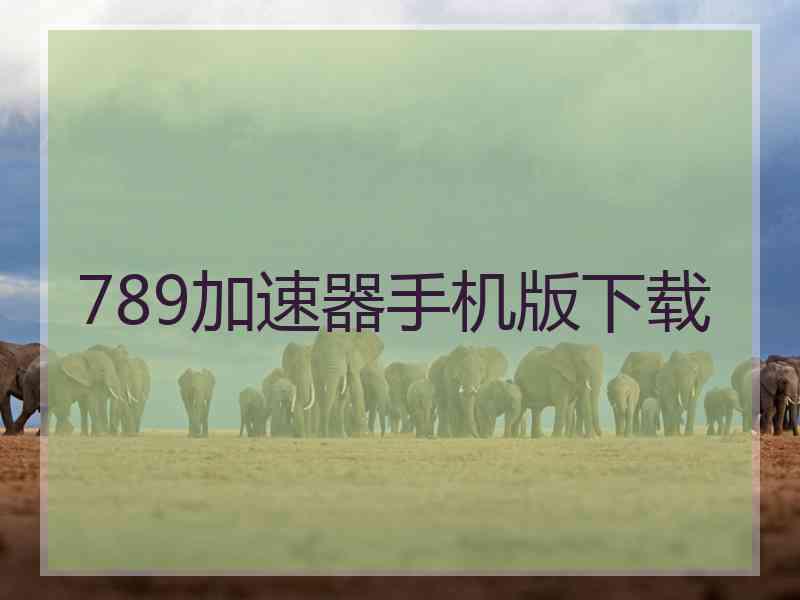 789加速器手机版下载