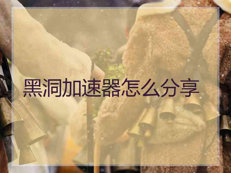 黑洞加速器怎么分享