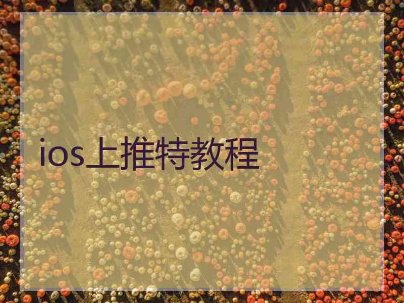 ios上推特教程
