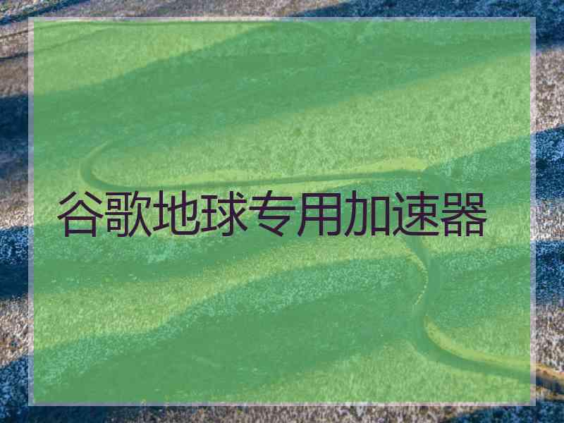 谷歌地球专用加速器