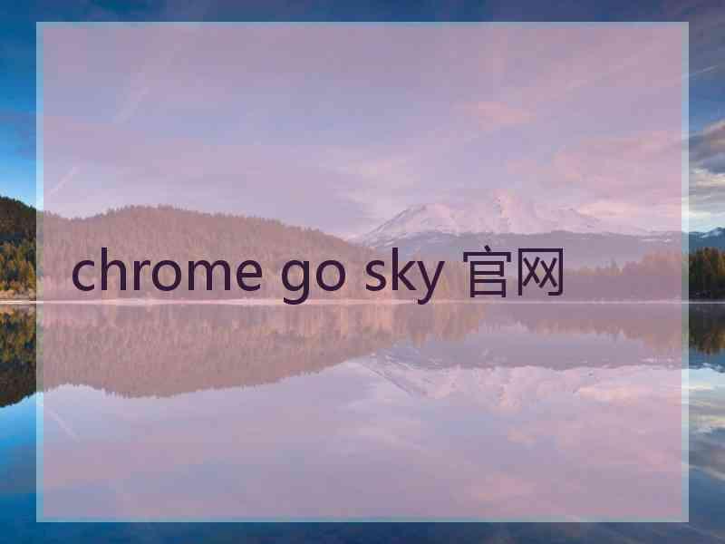 chrome go sky 官网