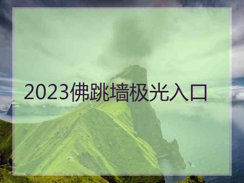 2023佛跳墙极光入口
