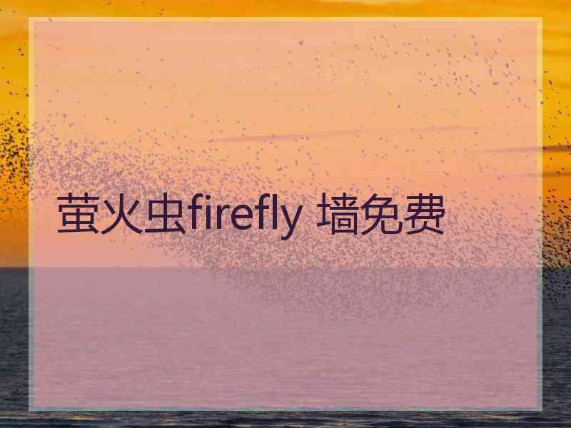 萤火虫firefly 墙免费