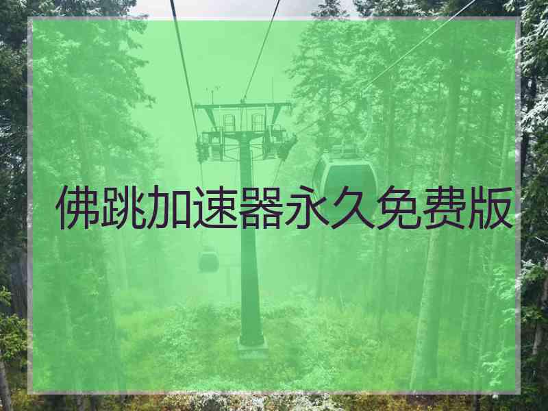 佛跳加速器永久免费版