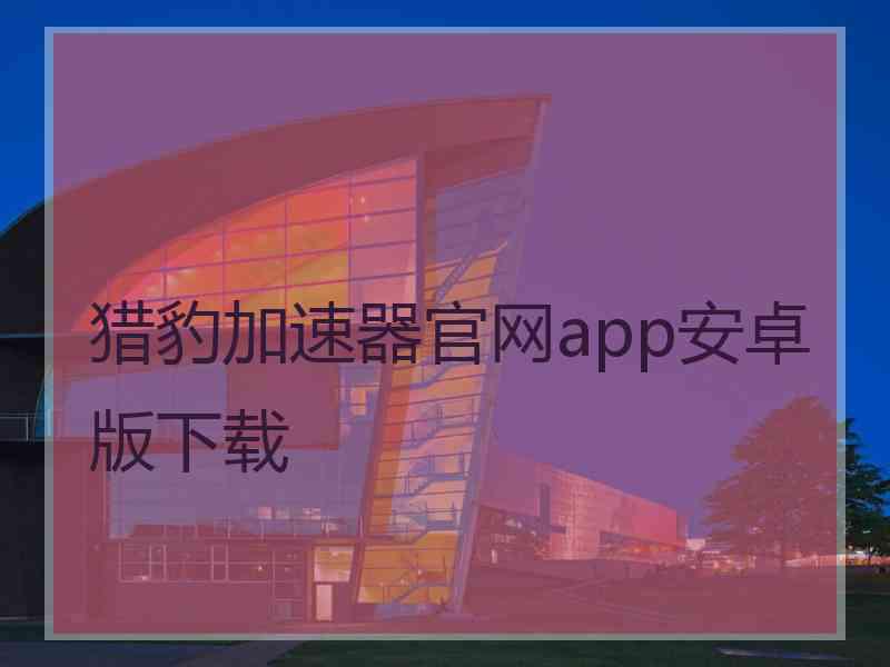 猎豹加速器官网app安卓版下载