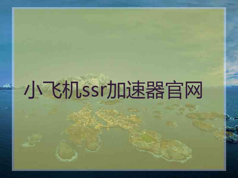 小飞机ssr加速器官网