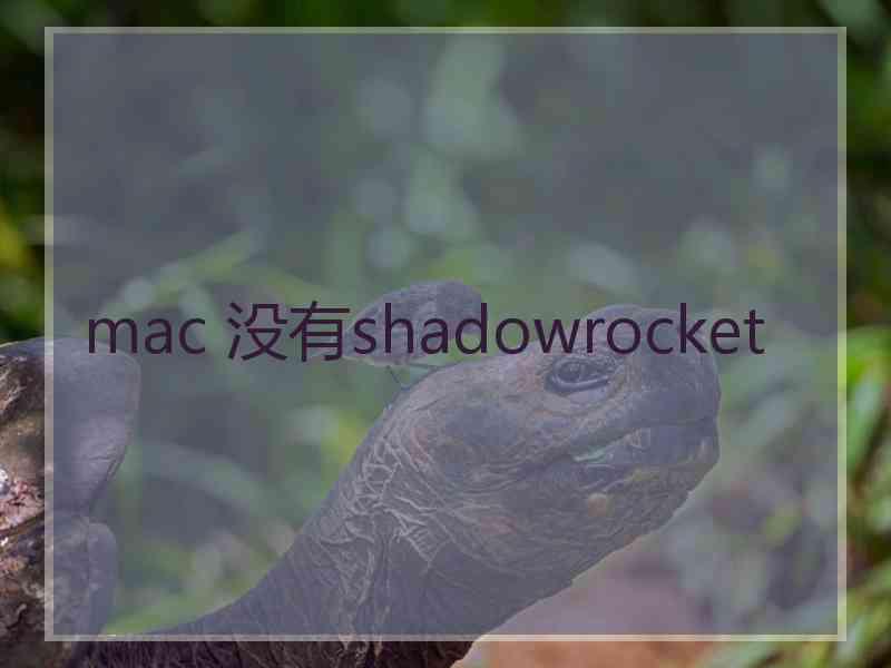 mac 没有shadowrocket